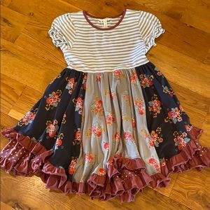 Matilda Jane burgundy grey twirl dress